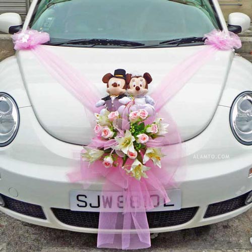 عکس تزیین ماشین عروس